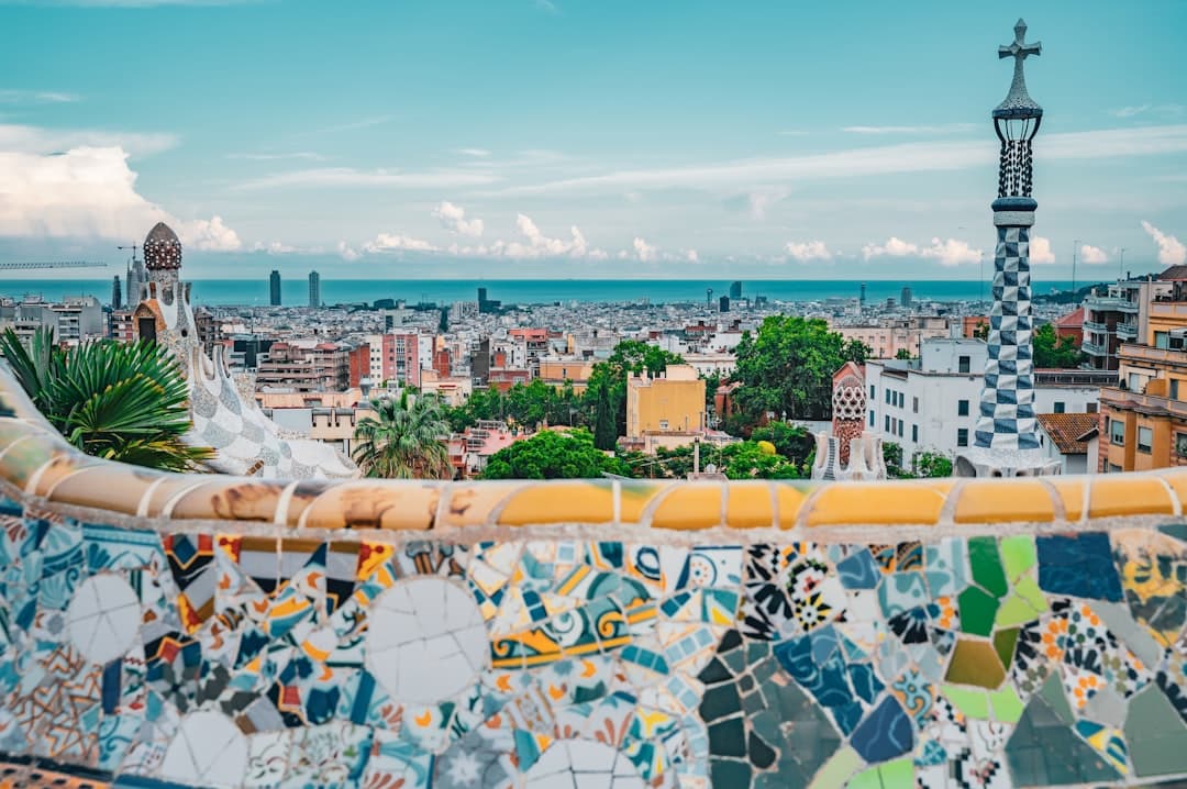 People watching sunset over all of Barcelona from the Bunkers del Carmel