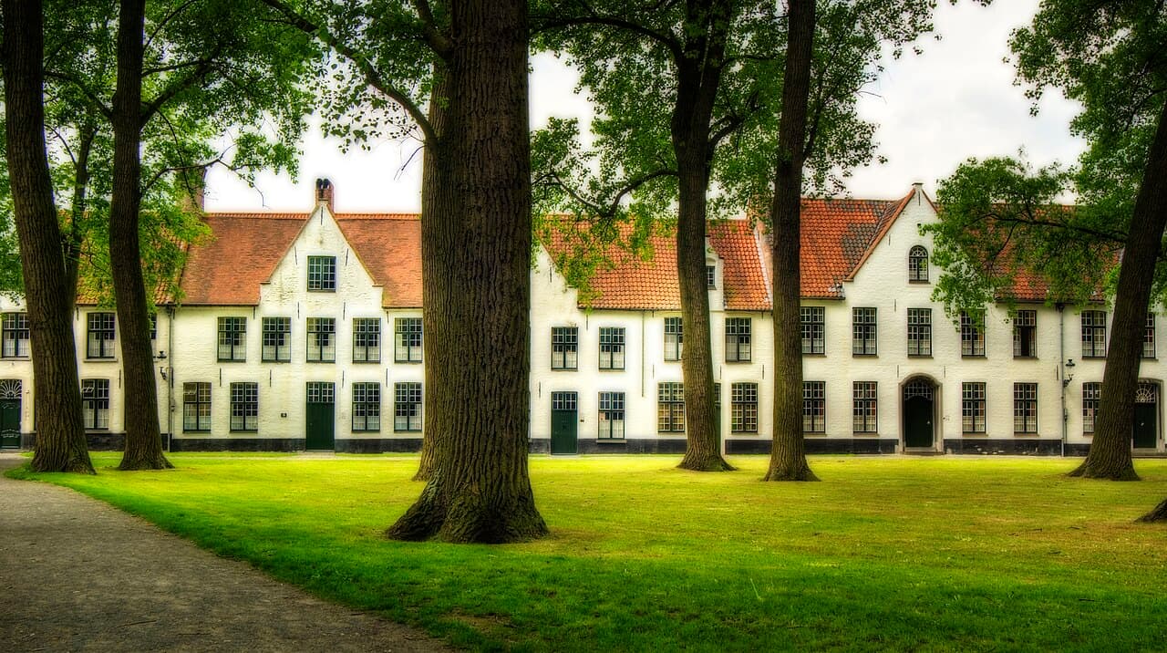 The Beguinage courtyard, Bruges