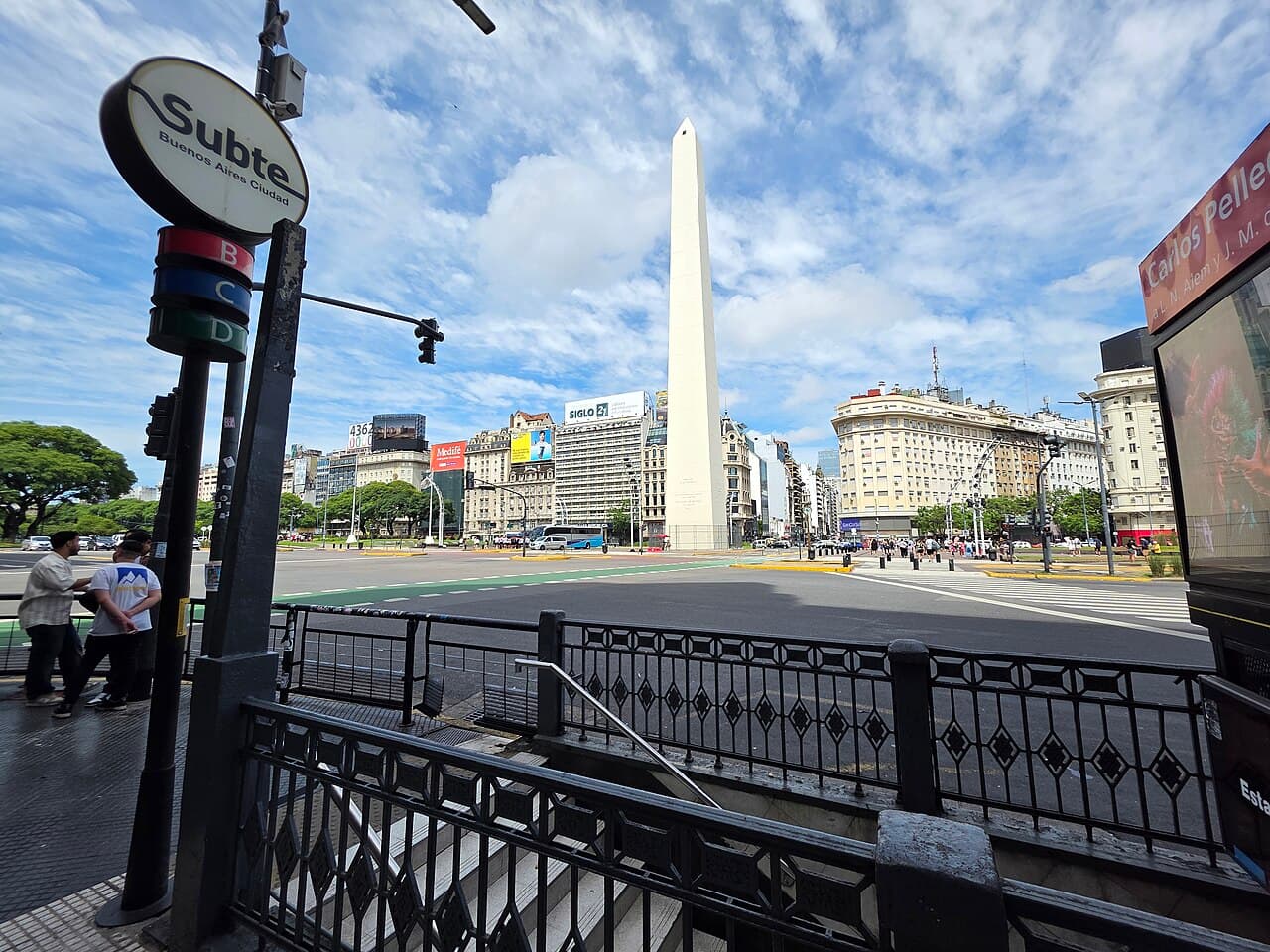 The Obelisco and Avenida 9 de Julio, Buenos Aires
