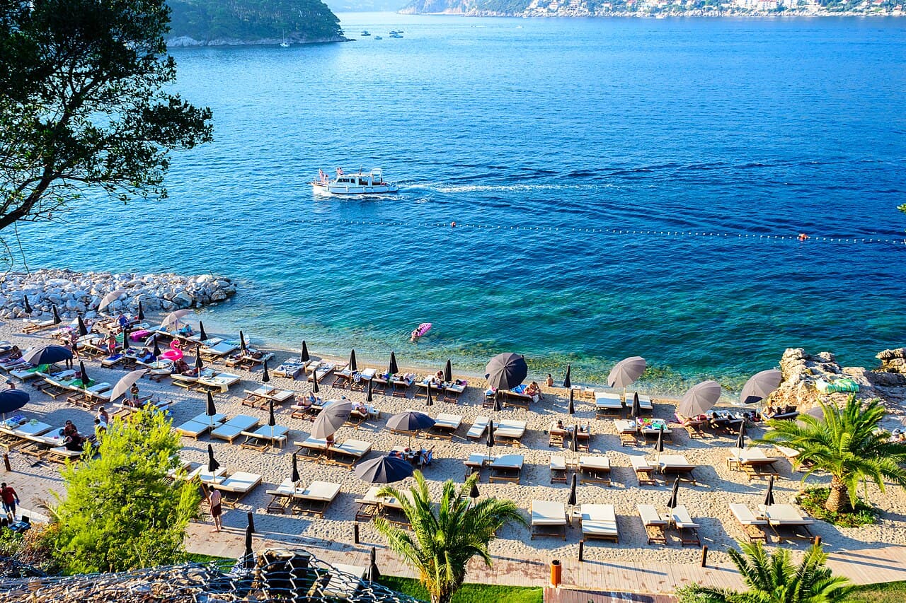 Copacabana Beach on the Babin Kuk peninsula, Dubrovnik