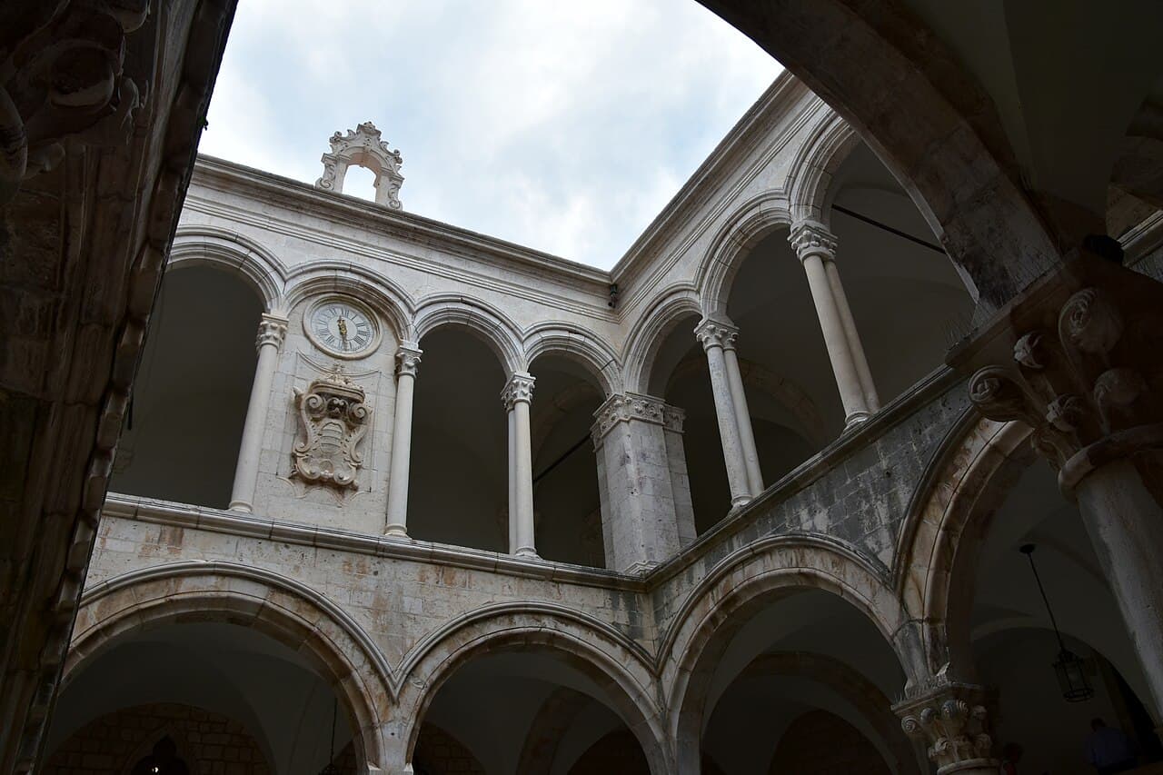 The Rector's Palace courtyard in Dubrovnik
