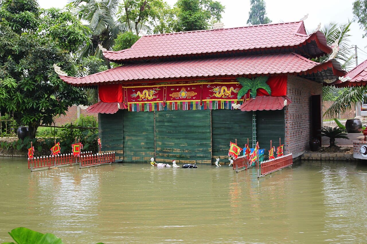A water puppet show, Hanoi