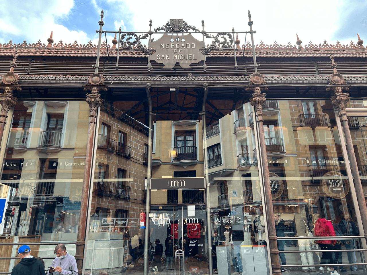 The iron and glass hall of the Mercado de San Miguel, Madrid
