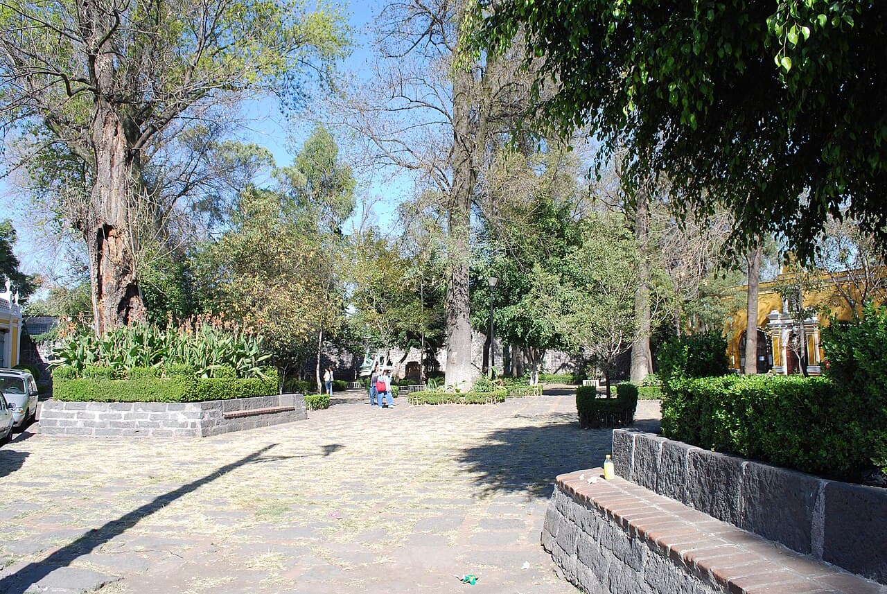 The plaza of Coyoacán, Mexico City