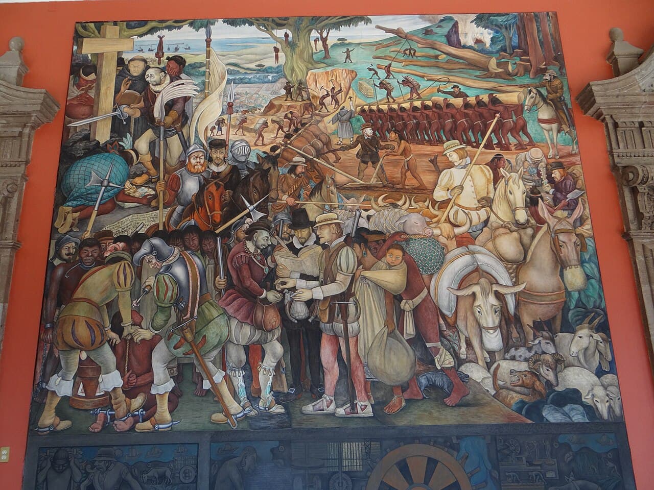 Diego Rivera murals in the National Palace, Mexico City