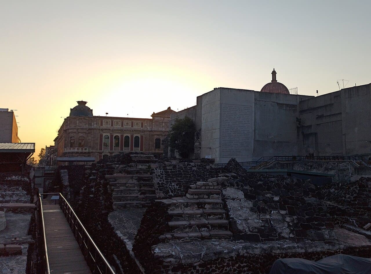 The Templo Mayor Aztec ruins, Mexico City