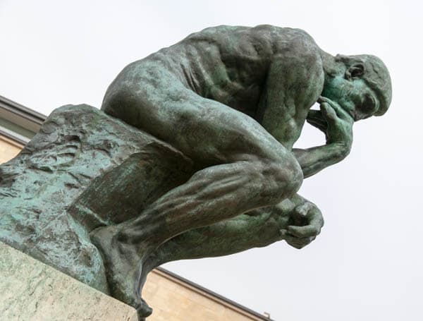 Rodin's The Thinker sculpture at the Musée Rodin