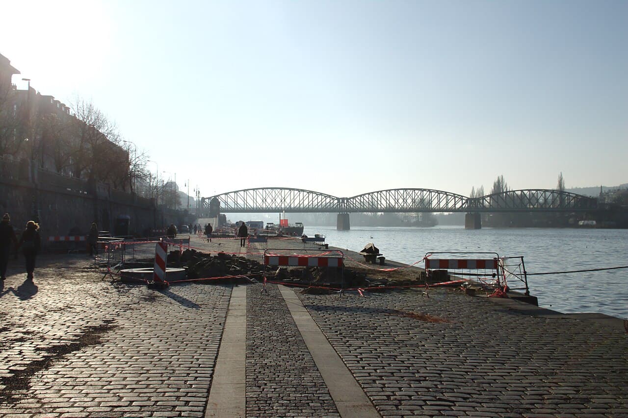 The Náplavka riverside in Prague