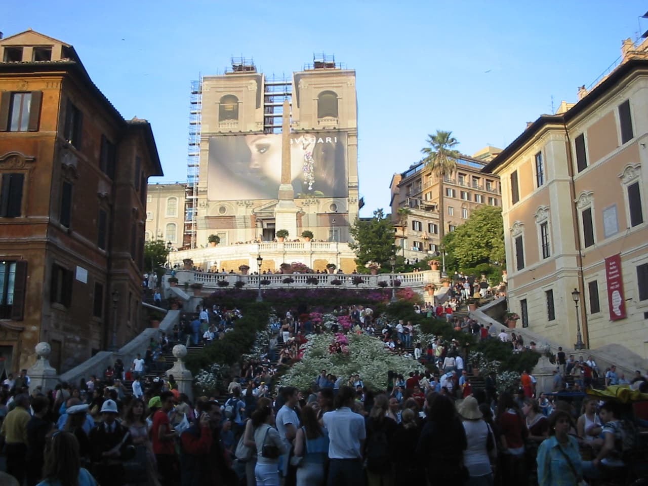 The Spanish Steps rising to the Trinità dei Monti church