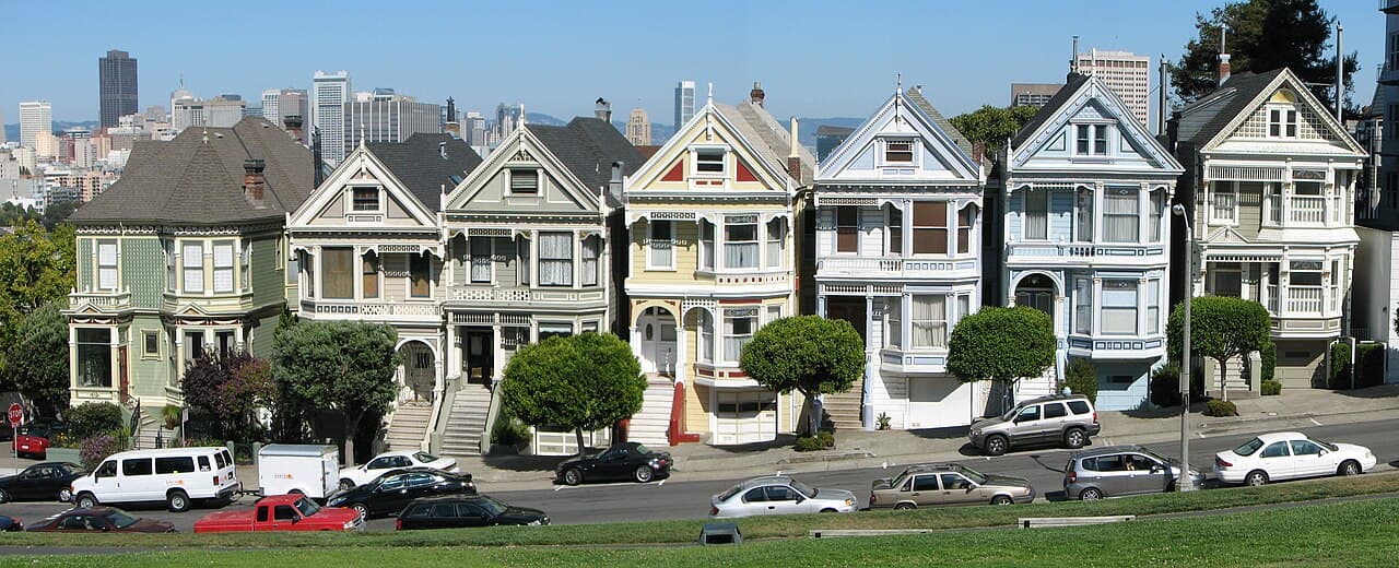 The Painted Ladies at Alamo Square, San Francisco