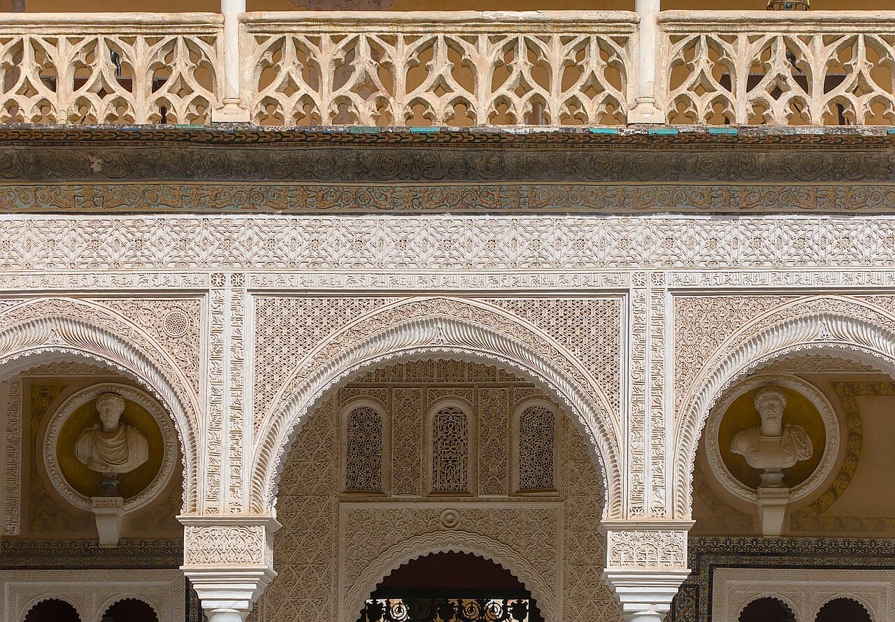 The tiled courtyard of Casa de Pilatos, Seville