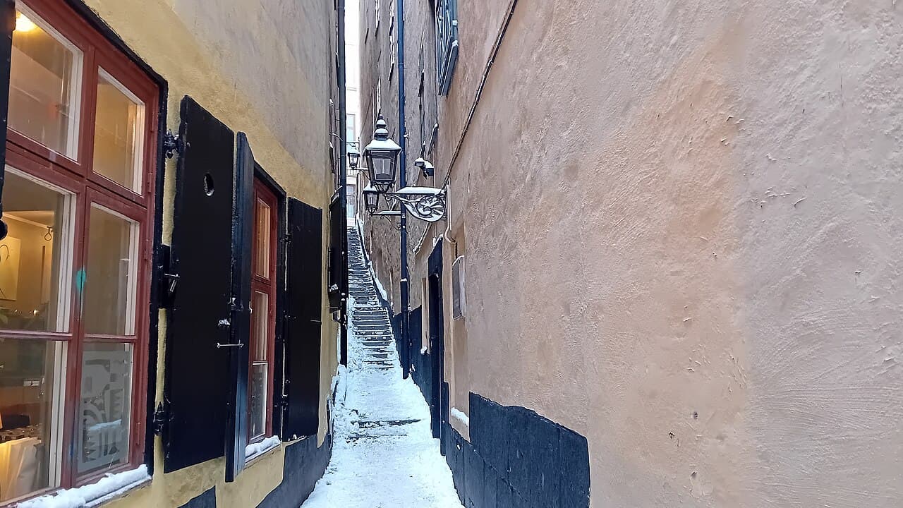 Mårten Trotzigs Gränd, the narrowest street in Stockholm
