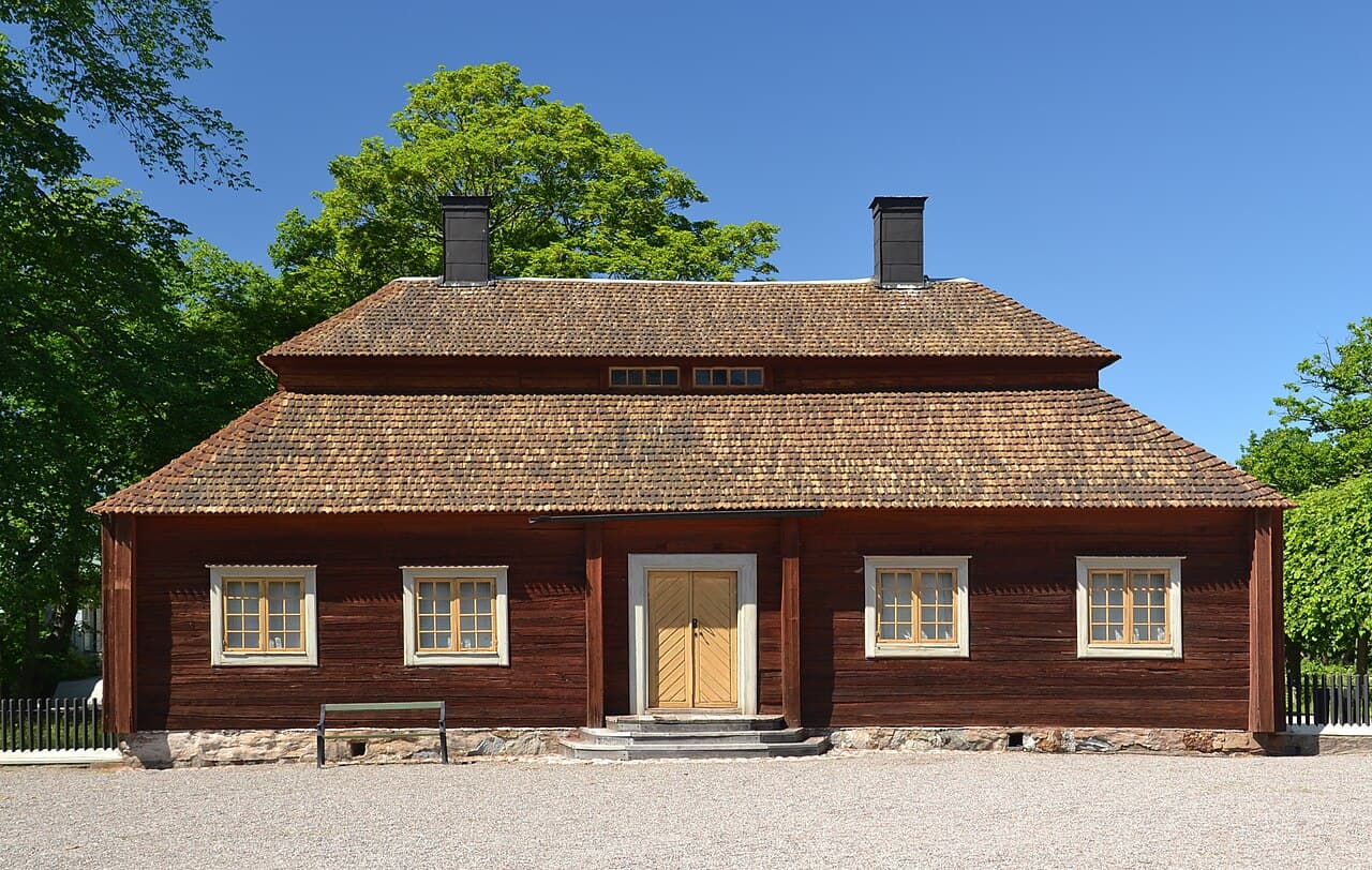 Historic buildings at Skansen open-air museum, Stockholm