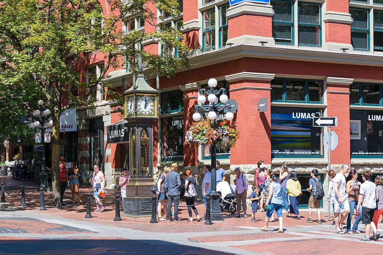 Gastown and the steam clock, Vancouver
