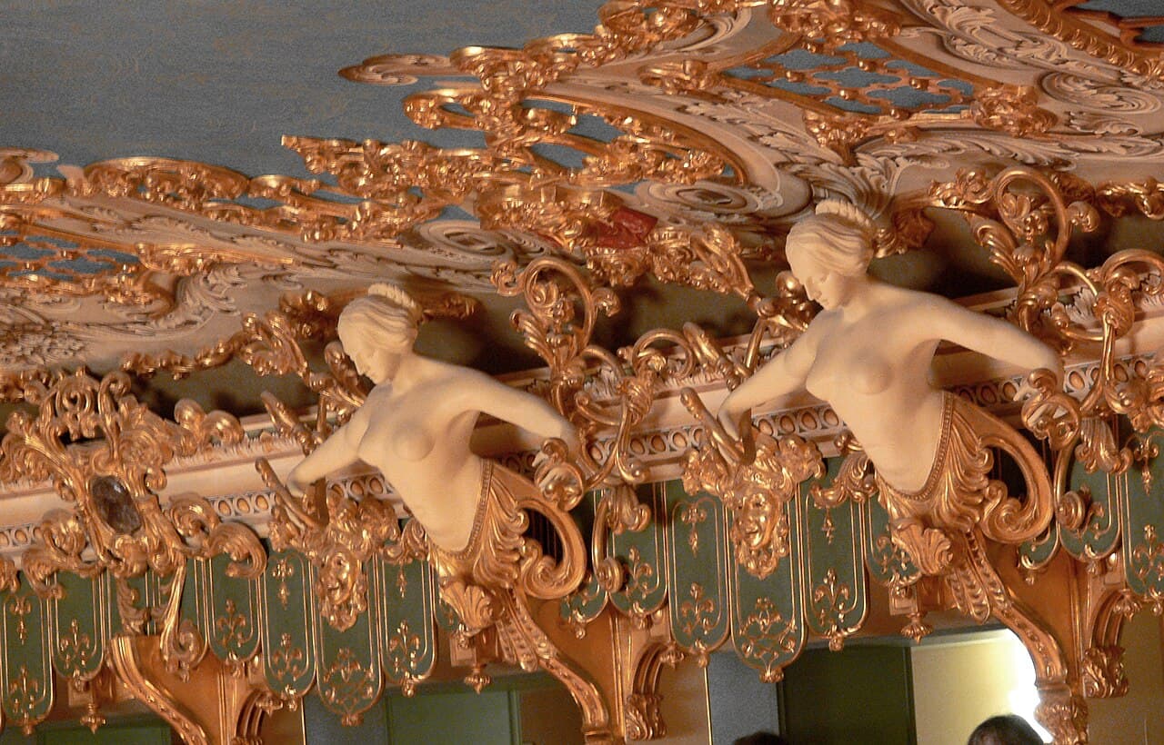 The gilded auditorium of Teatro La Fenice, Venice