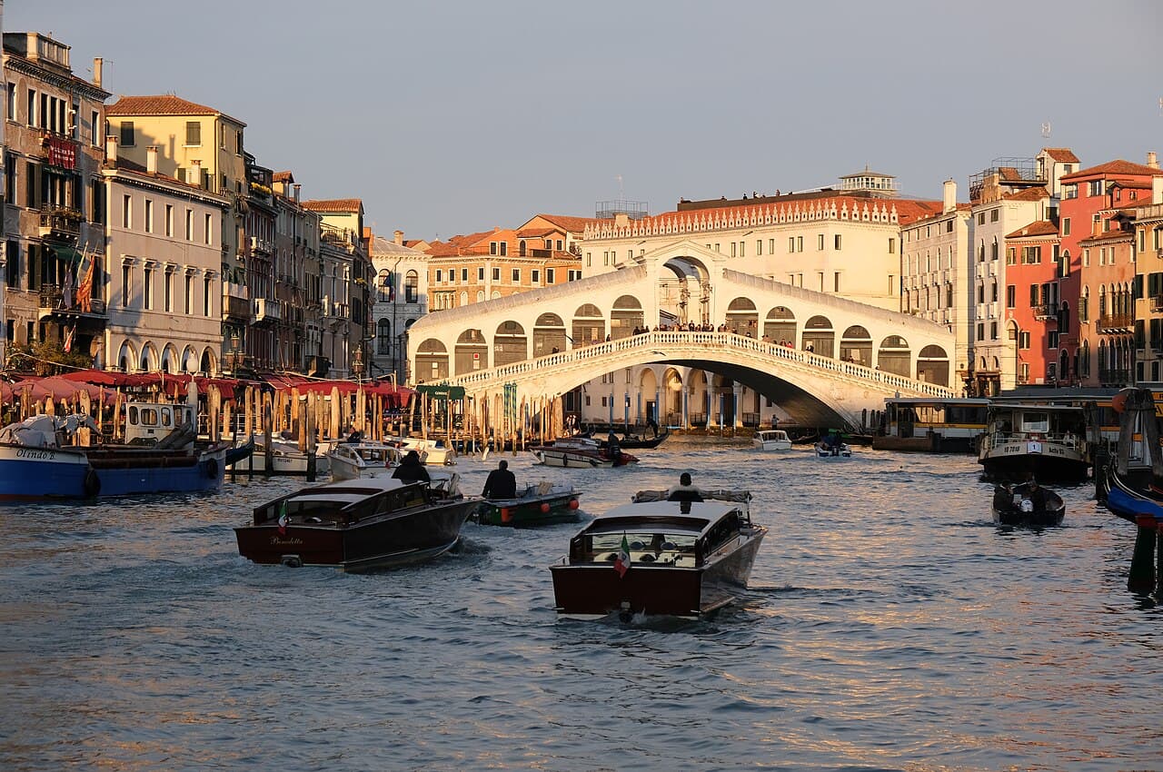 The Rialto Bridge over the Grand Canal, Venice