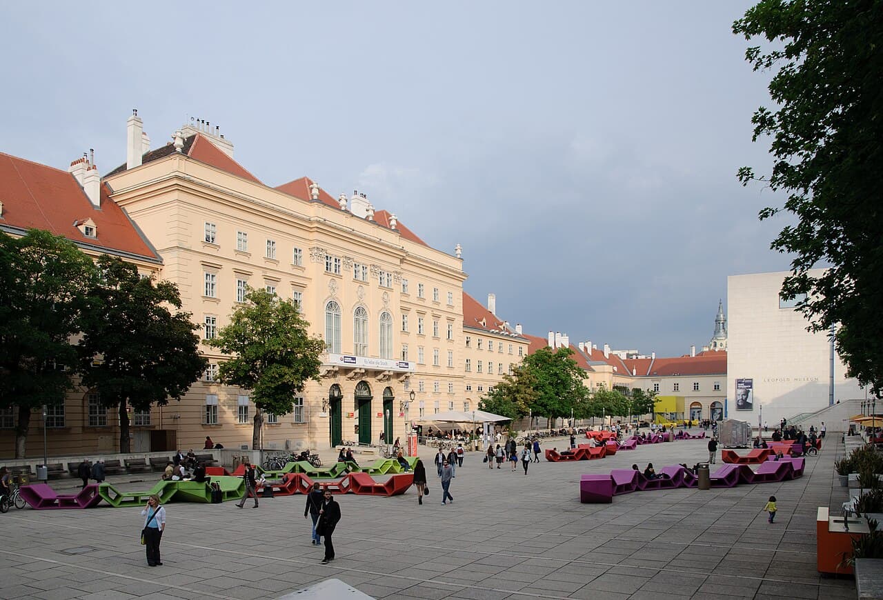 A courtyard of the MuseumsQuartier, Vienna