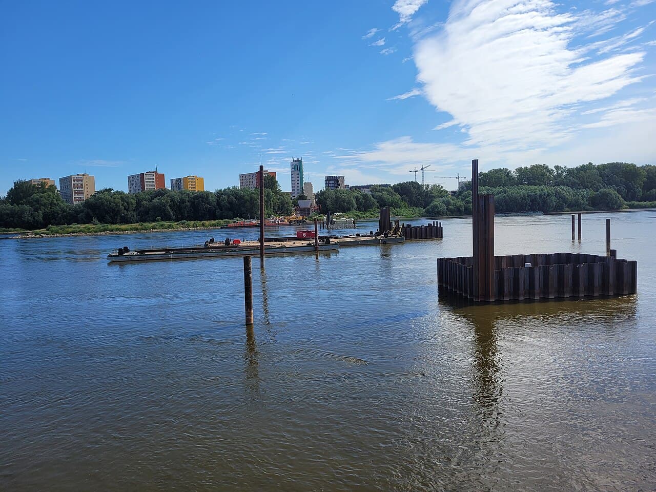 The Vistula riverbank, Warsaw