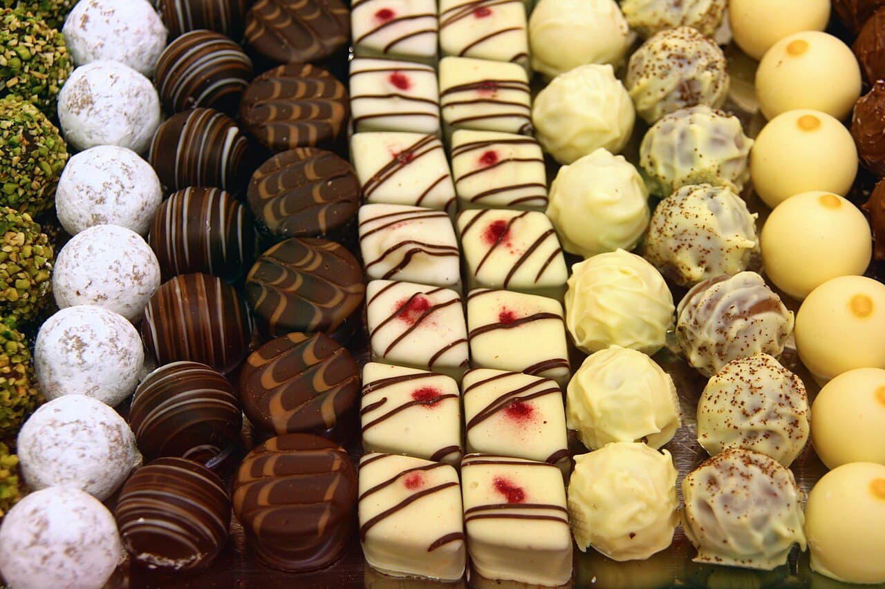 Swiss chocolates and macarons, Zürich