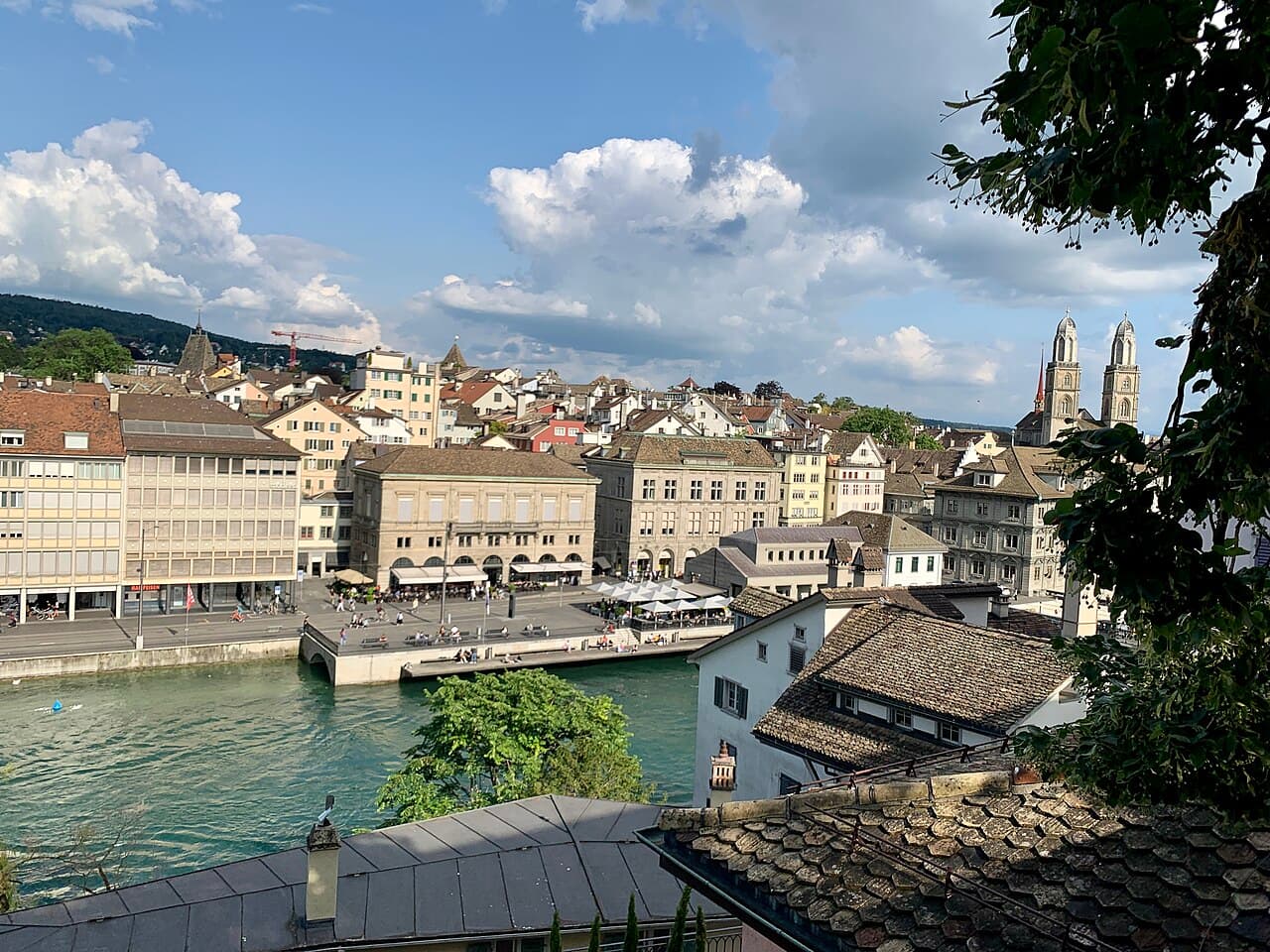 The Lindenhof terrace above the Limmat, Zürich