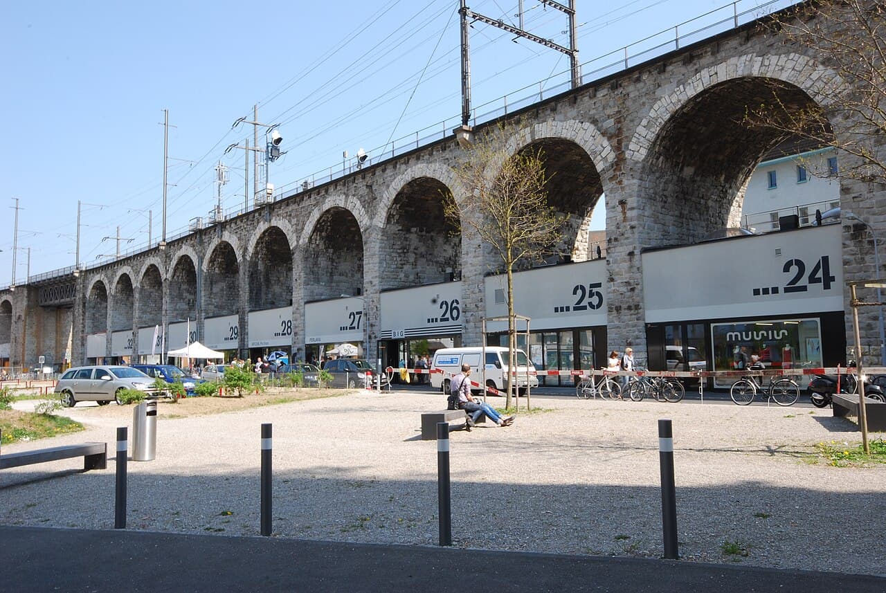 The Im Viadukt arches in Zürich-West