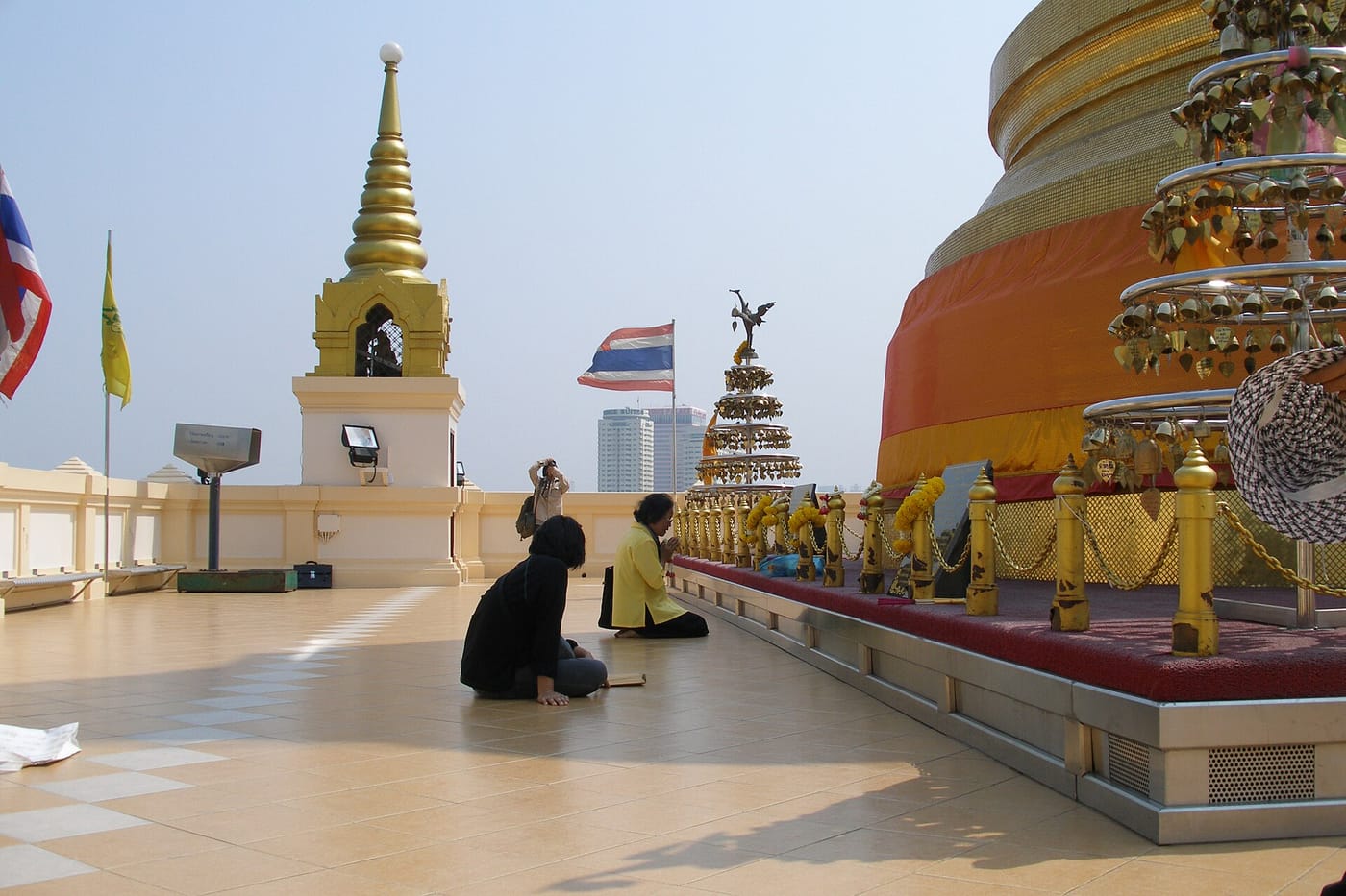 The golden chedi of Wat Saket, the Golden Mount, in Bangkok