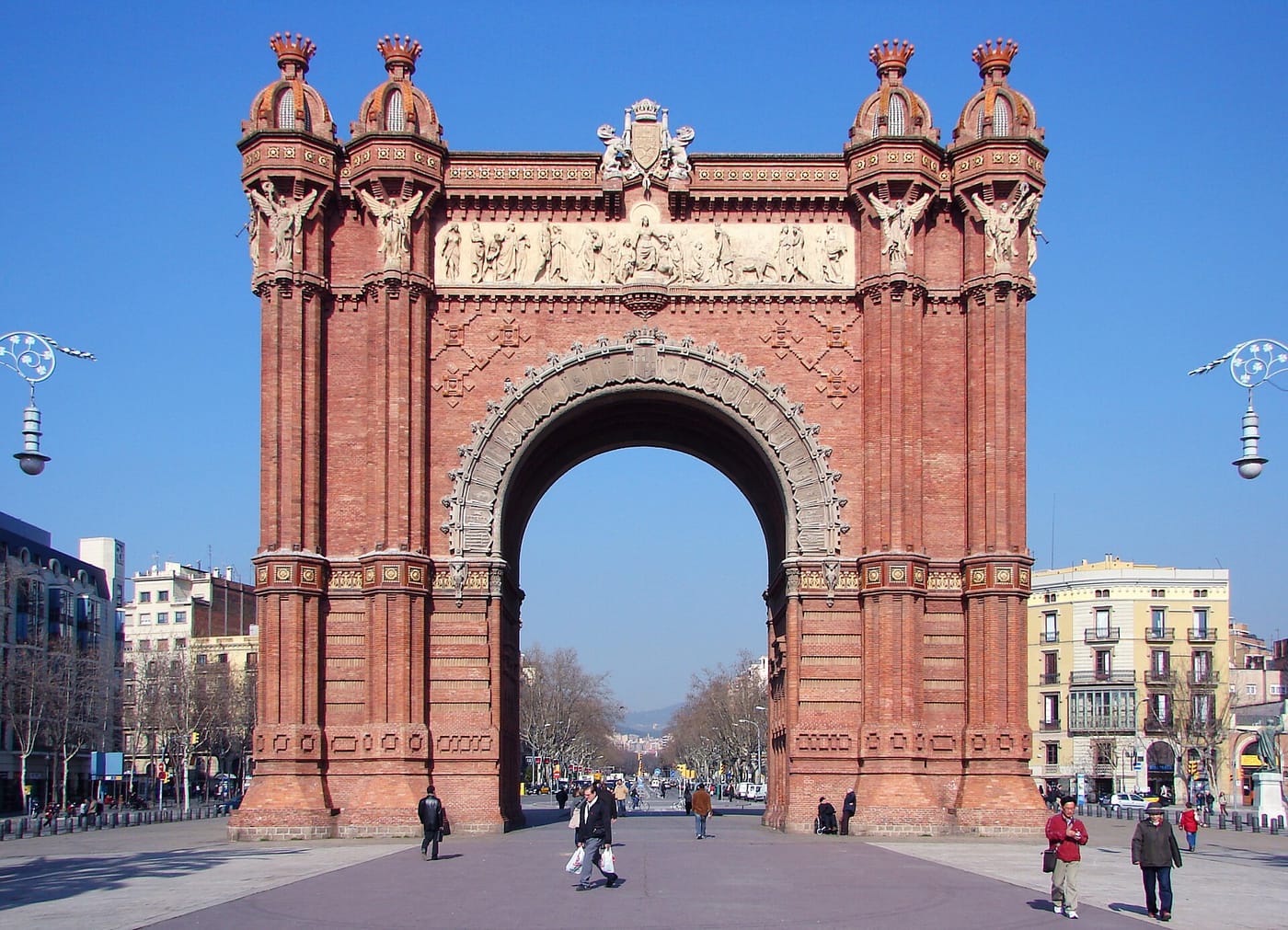 The brick Arc de Triomf by the Parc de la Ciutadella in Barcelona