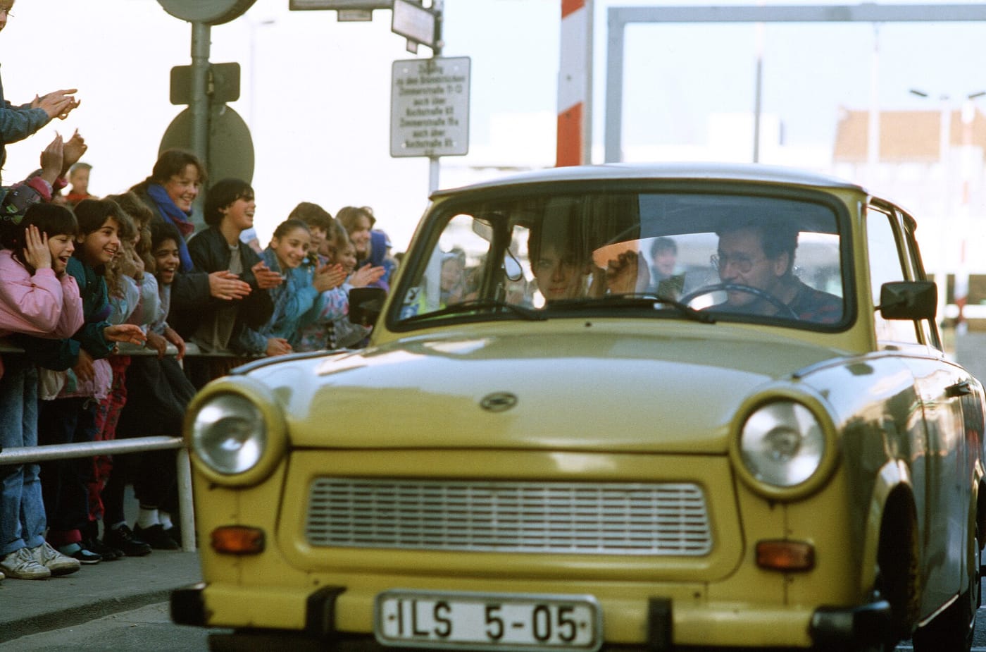 A vintage Trabant car of the kind driven in East Berlin