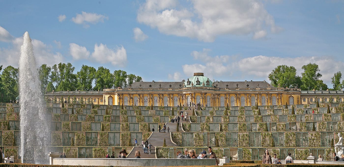 The terraced vineyards below Sanssouci Palace in Potsdam