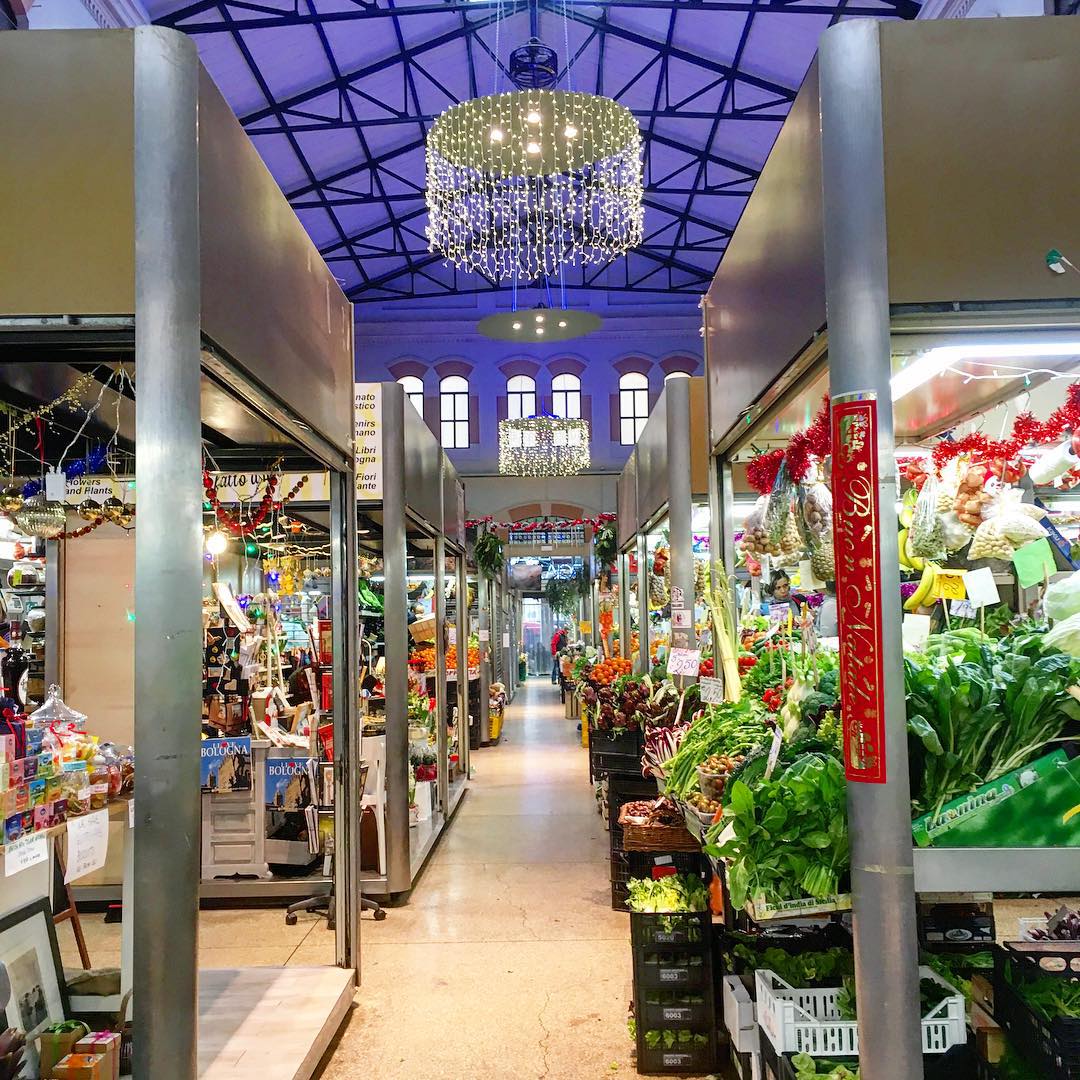 The Mercato delle Erbe covered market in Bologna