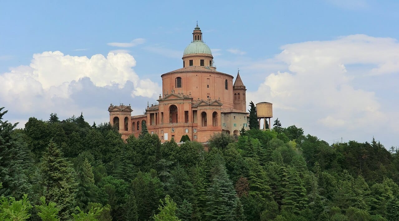 The hilltop Sanctuary of San Luca above Bologna