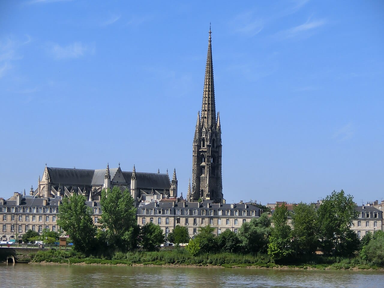The Basilique Saint-Michel and its spire in Bordeaux