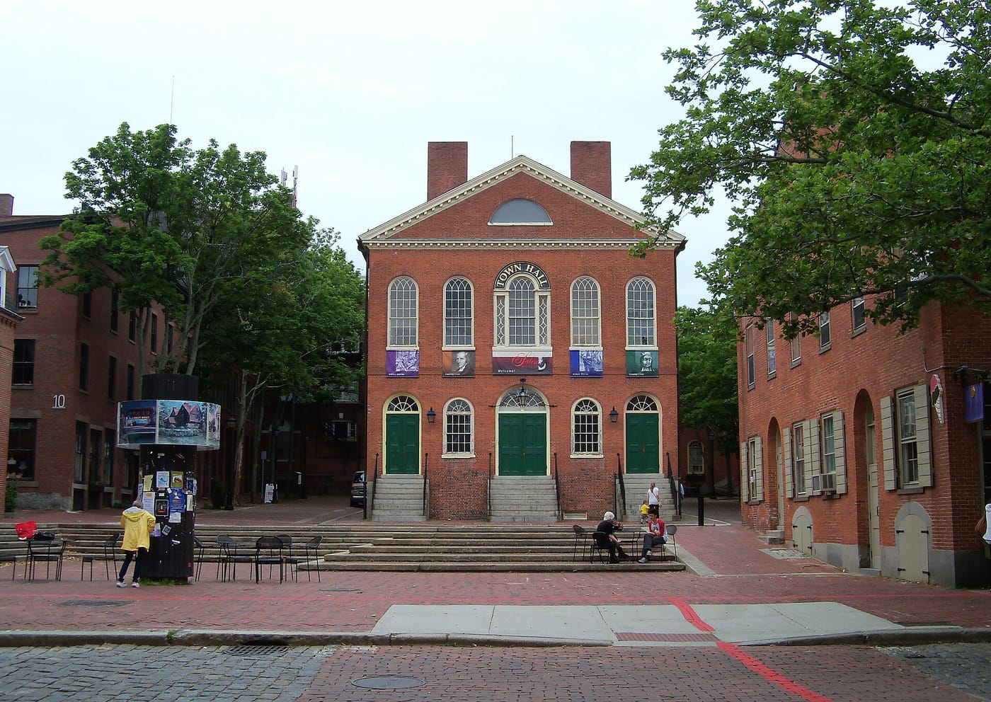An old house and square in Salem, Massachusetts