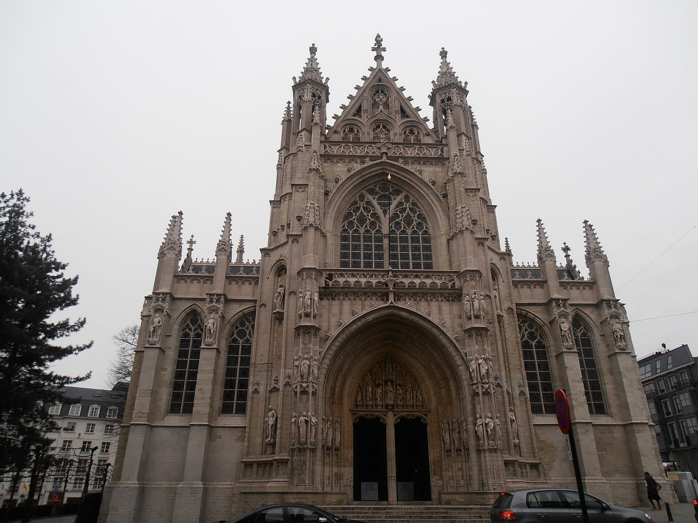 The Gothic church of Notre-Dame du Sablon in Brussels