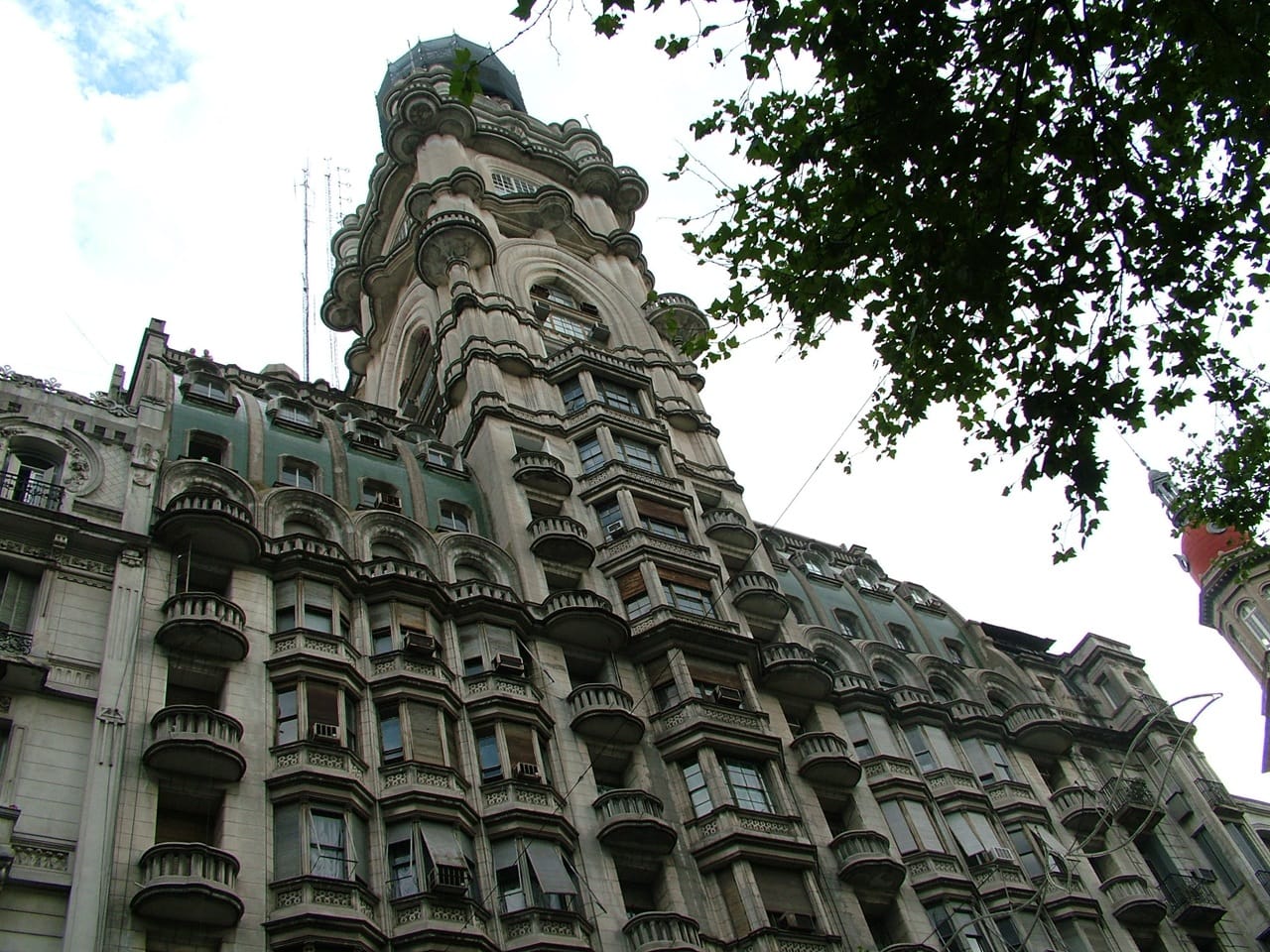 The ornate facade of the Palacio Barolo tower in Buenos Aires