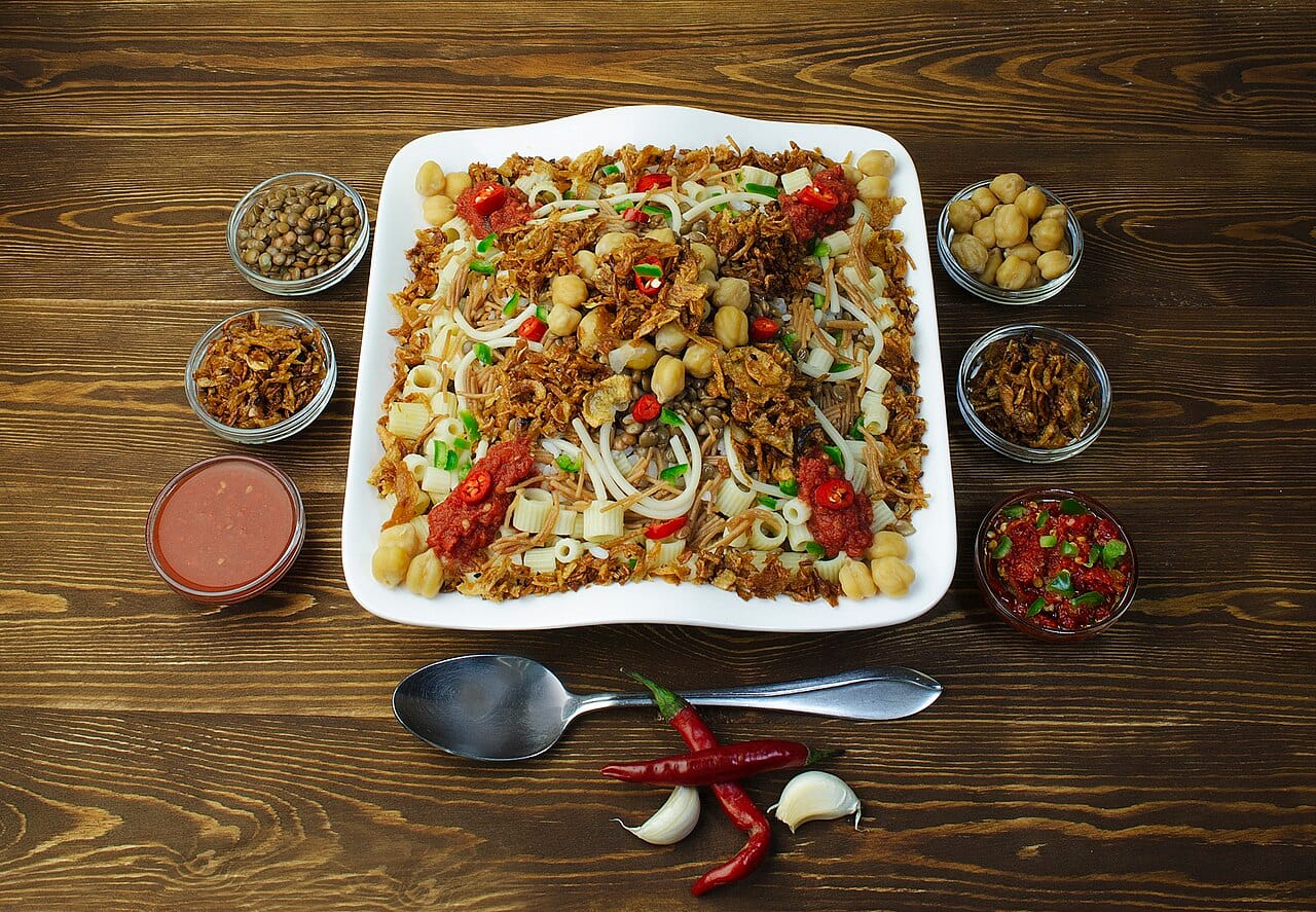 Koshari, the Egyptian national dish