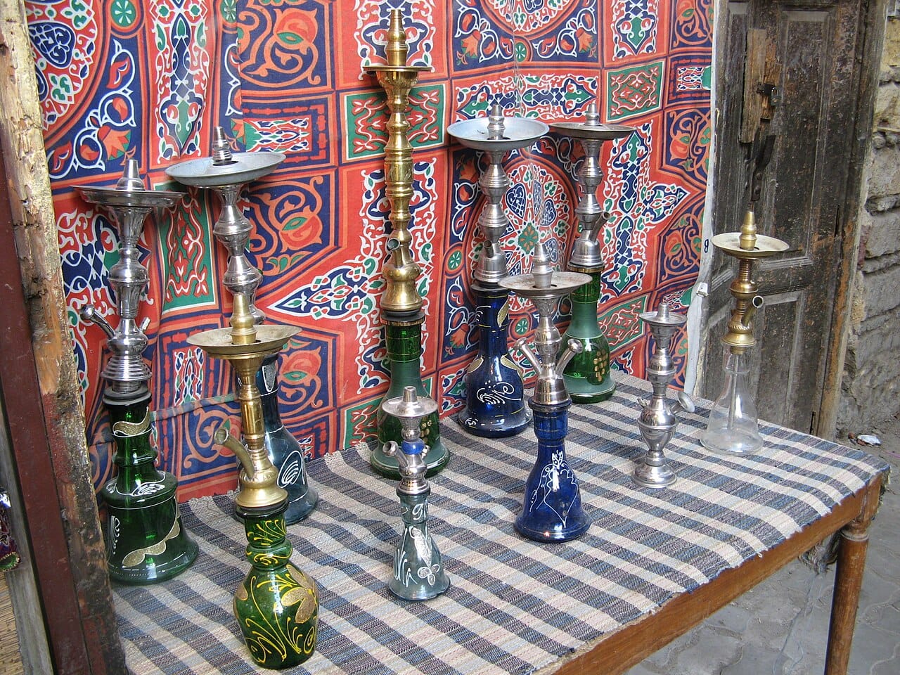 Mint tea and shisha at a Cairo coffeehouse