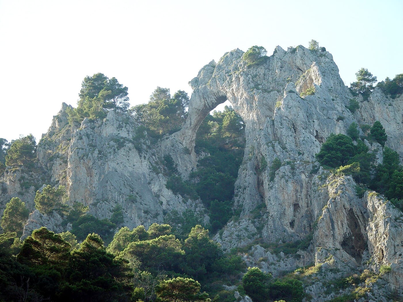 The Arco Naturale rock arch, Capri