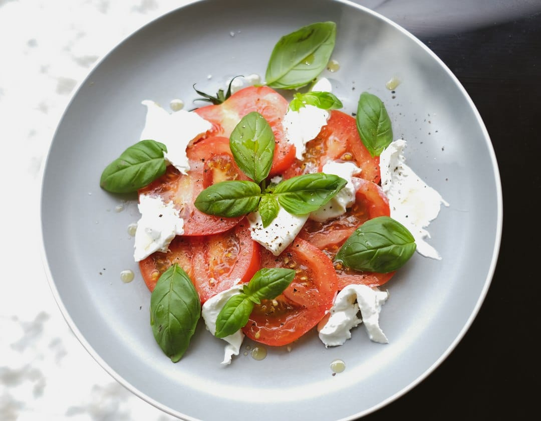 Caprese salad with local mozzarella and tomatoes, Capri