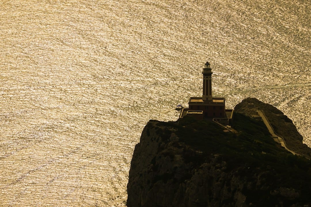 Punta Carena lighthouse at sunset, Capri
