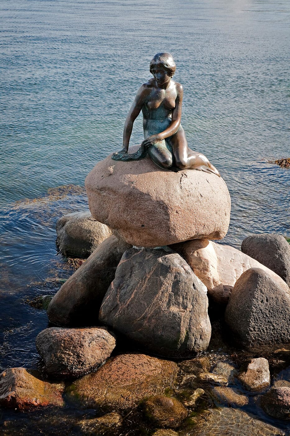The Little Mermaid statue in Copenhagen harbour