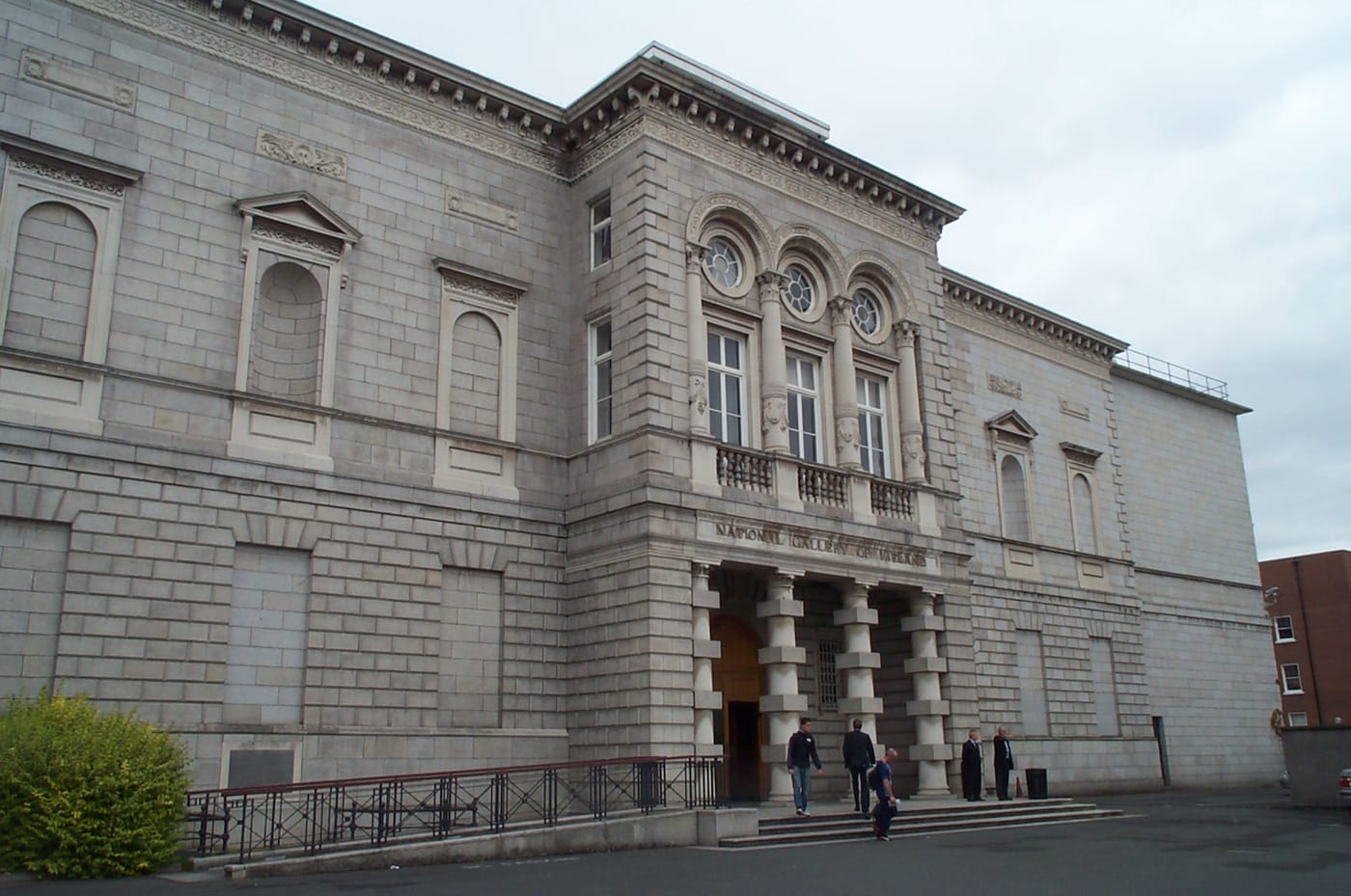 The neoclassical facade of the National Gallery of Ireland in Dublin