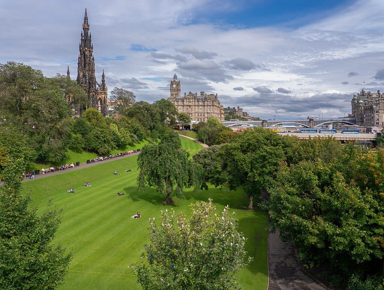 The Scott Monument on Princes Street, Edinburgh