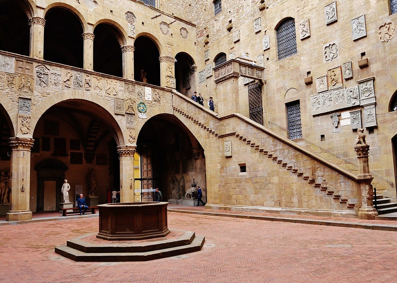 The courtyard of the Bargello museum, Florence