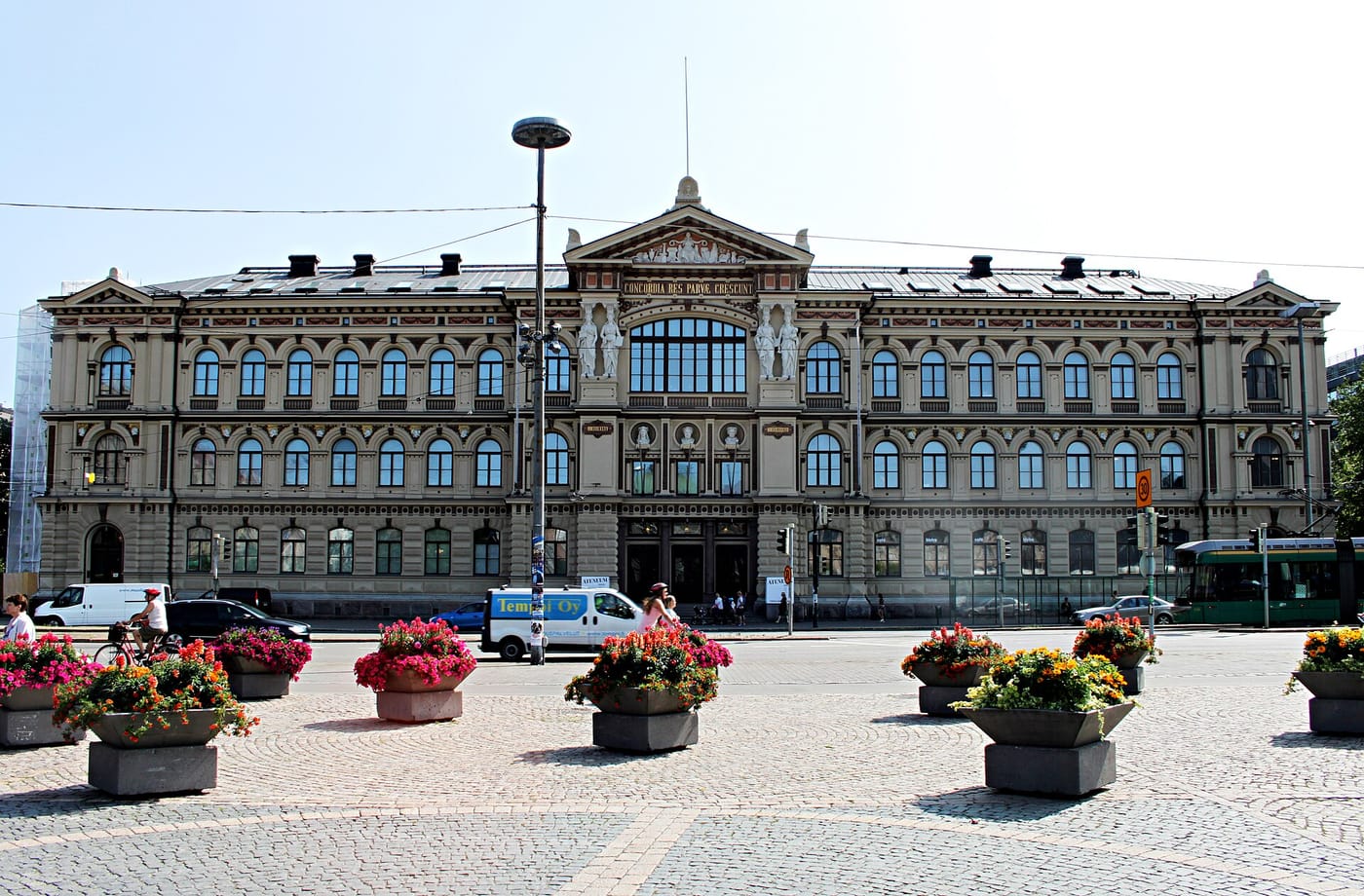 The Ateneum art museum on its square in Helsinki