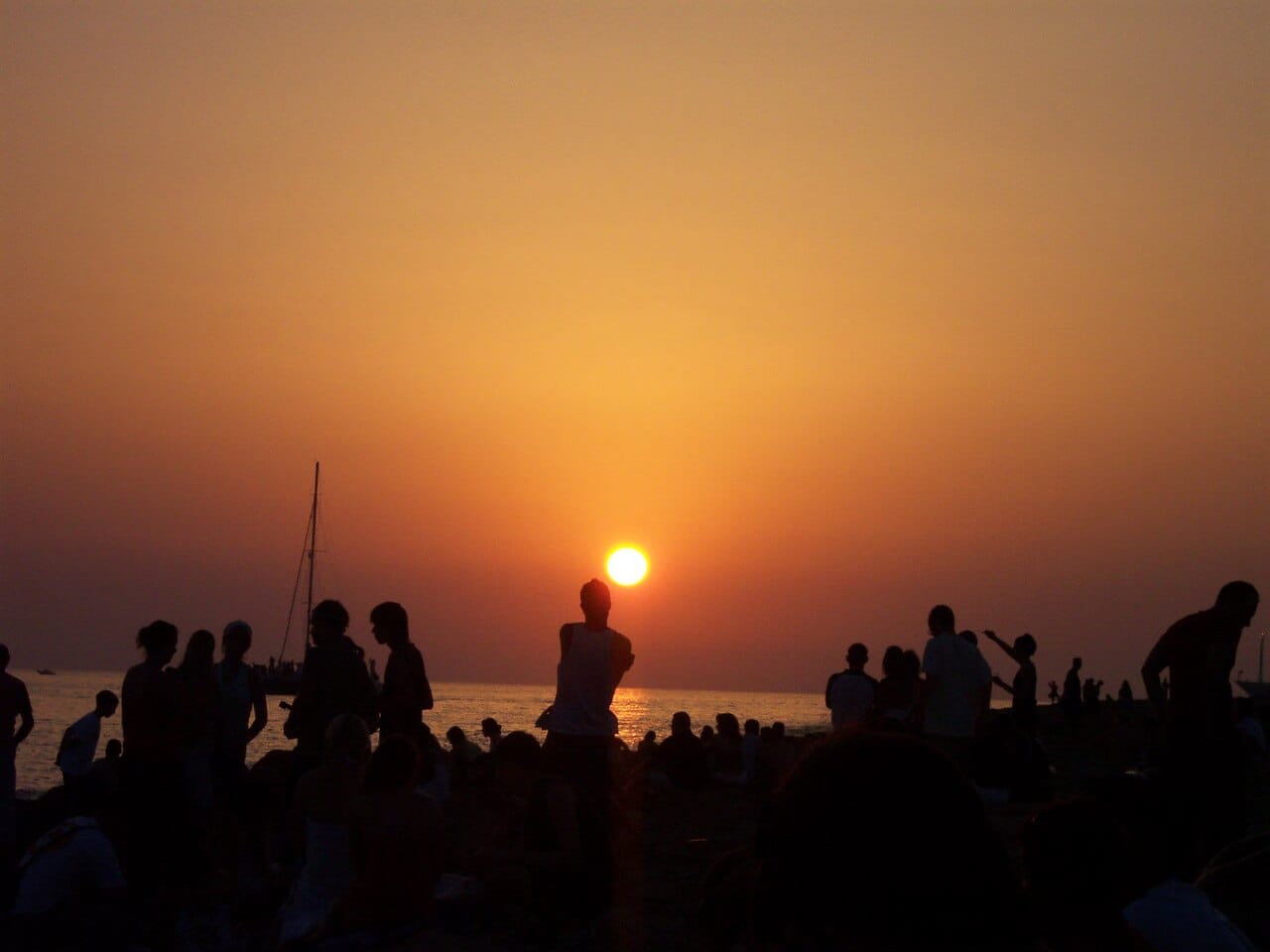 Sunset from the Sant Antoni strip, Ibiza