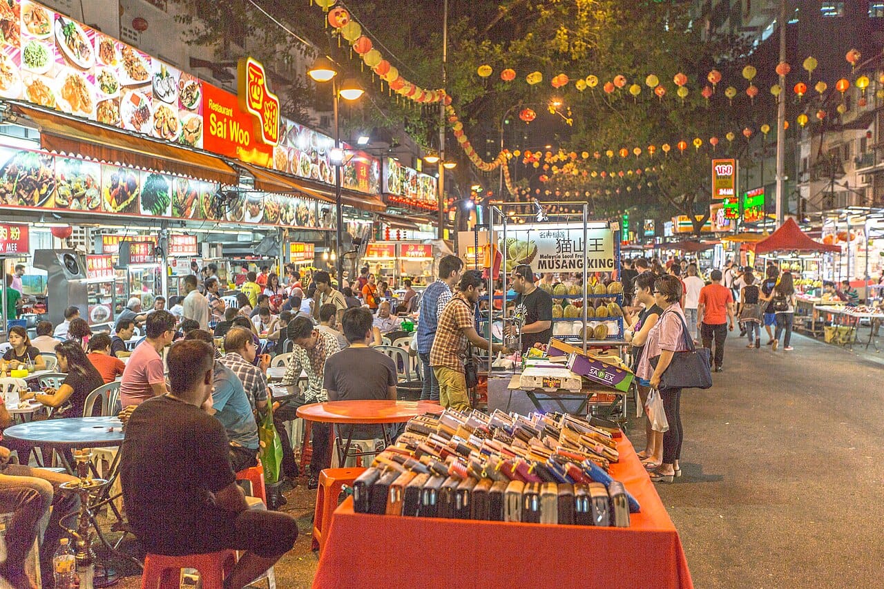Jalan Alor food street at night, Kuala Lumpur