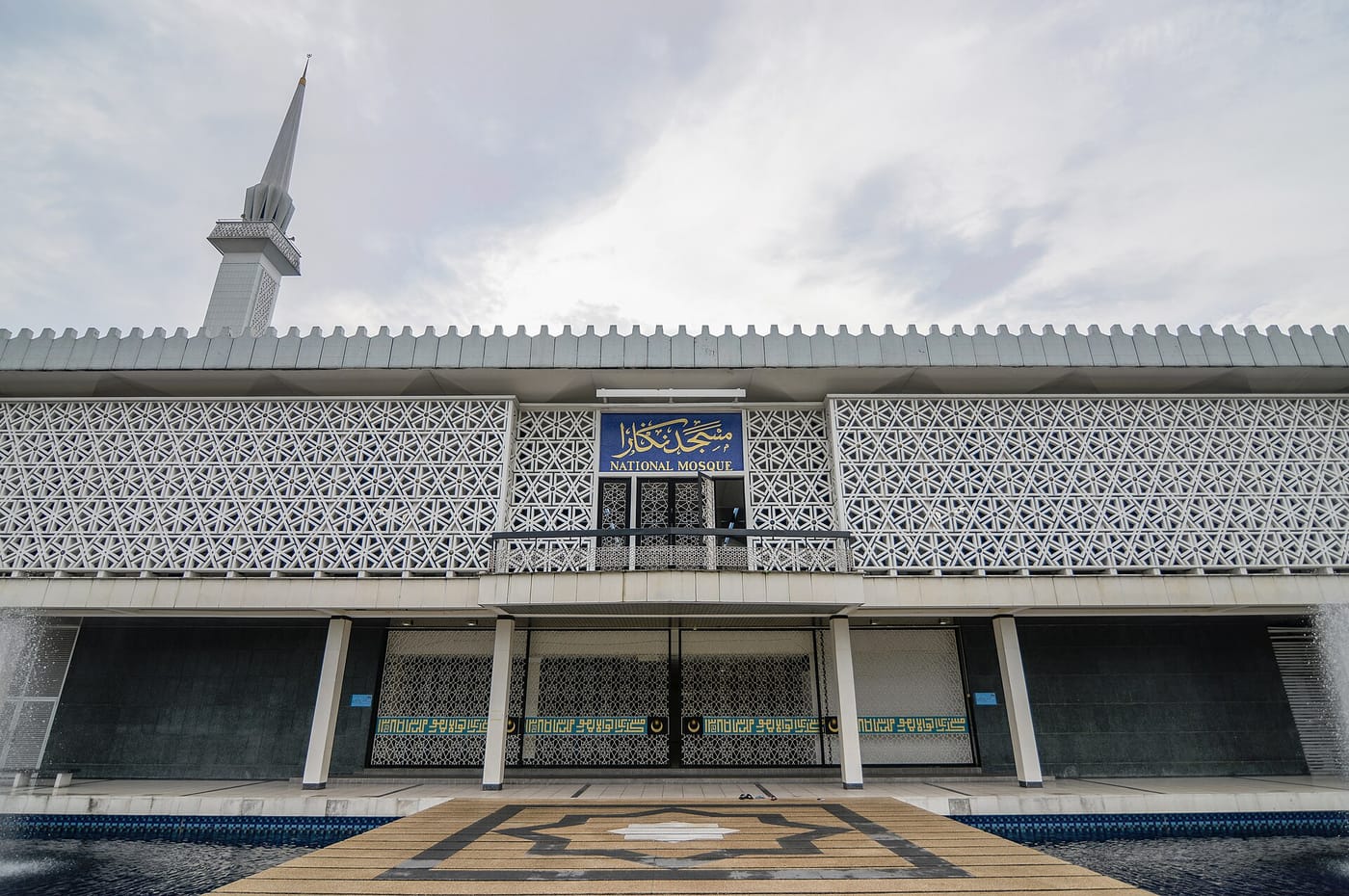 The modernist Masjid Negara national mosque in Kuala Lumpur