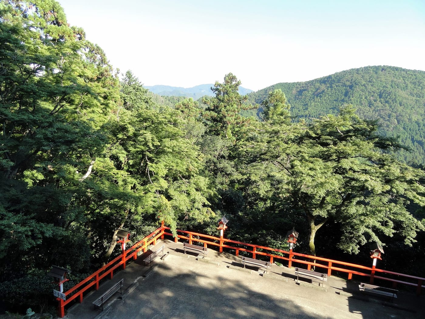 The lantern-lined temple steps at Kurama in the hills near Kyoto