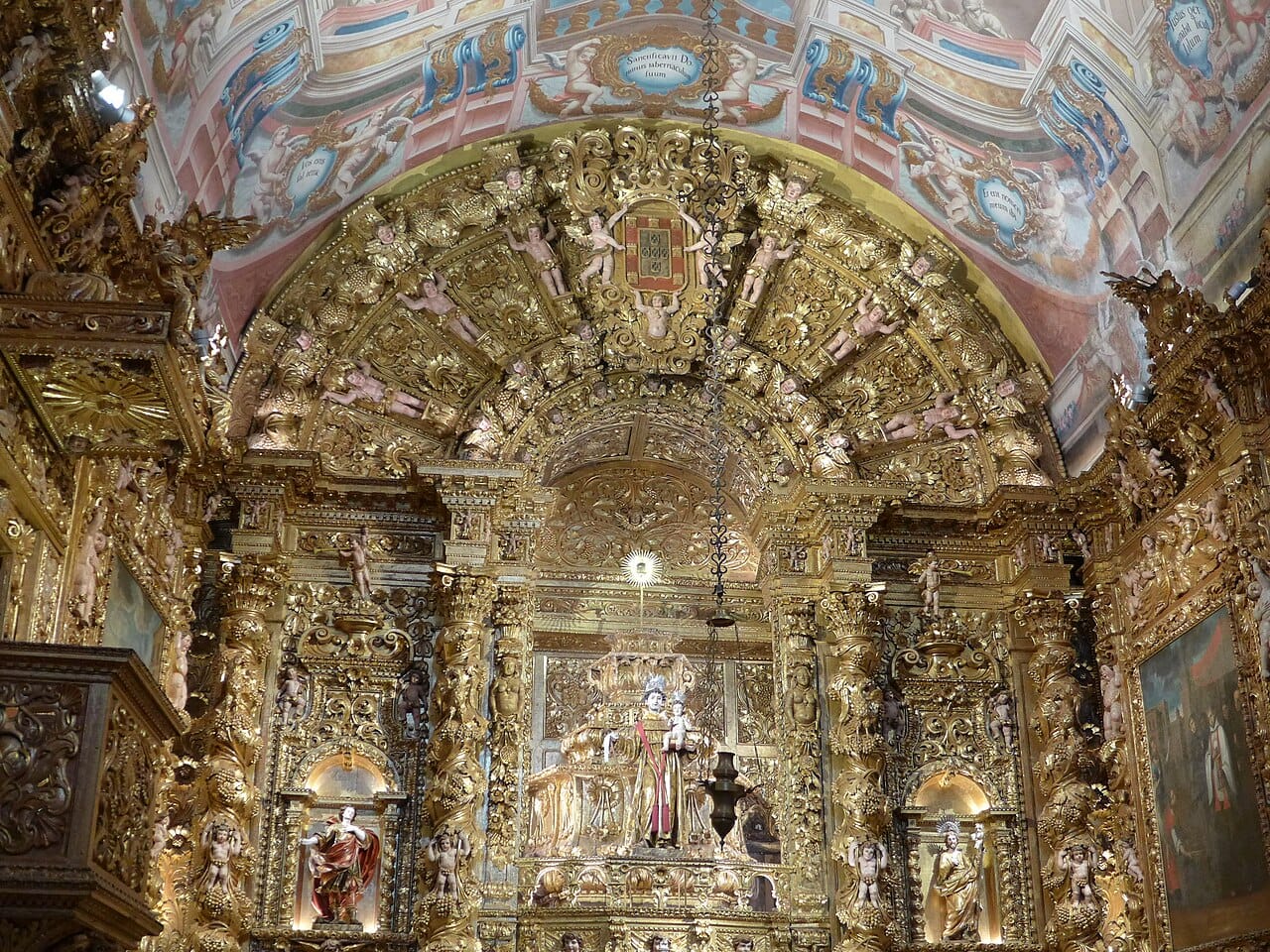 The gilded interior of Igreja de Santo António, Lagos